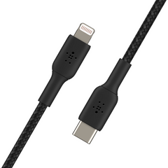 Belkin BoostCharge Braided USB-C to Lightning Cable 2M BLK| CAA004BT2MBK
