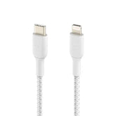 Belkin BoostCharge Nylon Braided USB C to Lightning Cable 6.6ft/2M - MFi Certified 18W Power Delivery iPhone Charger Cord (CAA004) Belkin
