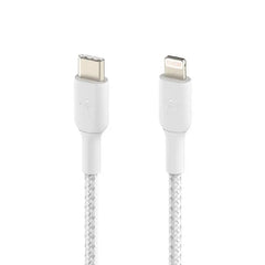 Belkin BoostCharge Nylon Braided USB C to Lightning Cable 6.6ft/2M - MFi Certified 18W Power Delivery iPhone Charger Cord (CAA004) Belkin