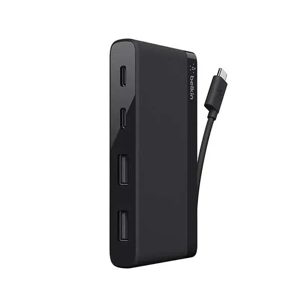 Belkin, F4U090BTBLK, USB-C 4-Port Mini Hub, USB Type-C - Black Belkin