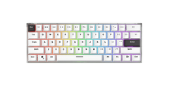 Fantech MK857 MAXFIT61 RGB Bluetooth, Wireless And Wired Mechanical Gaming Keyboard, White | MK857