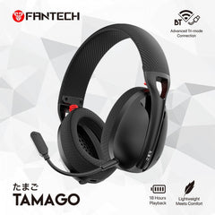 Fantech WHG01 TAMAGO Wireless Headphones (Black) | WHG01 TAMAGO