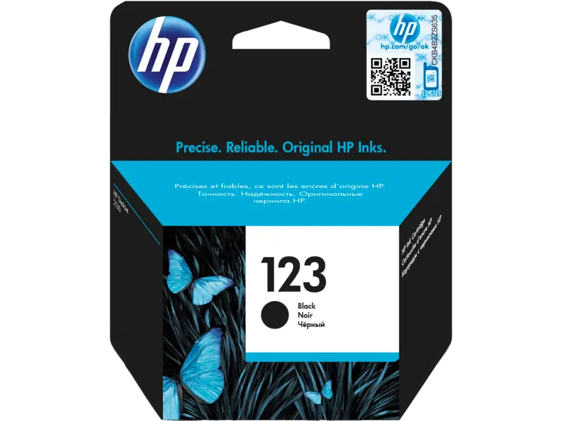 HP 123 Black Original Ink Cartridge (F6V17AE) Hp