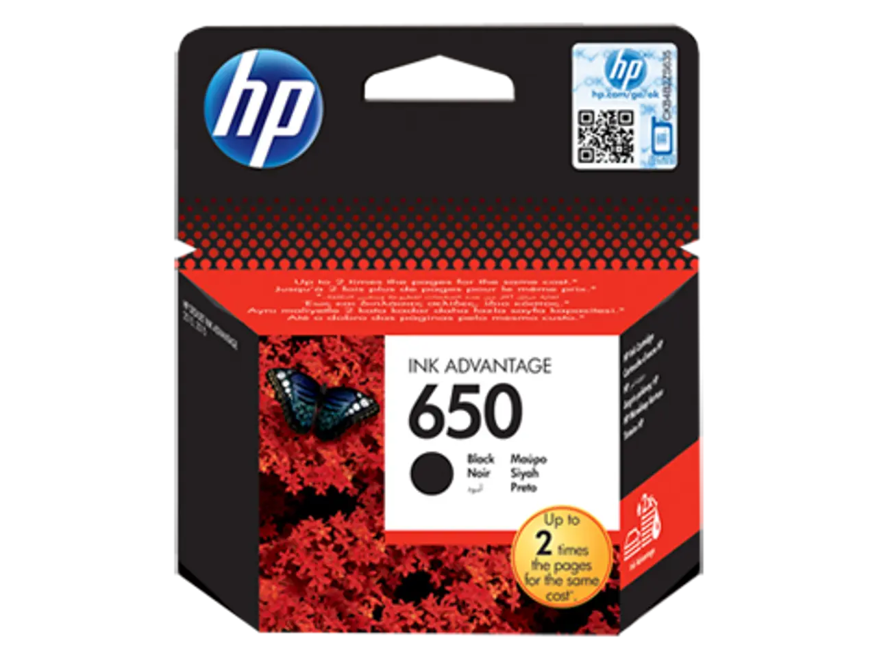 HP 650 Black Original Ink Advantage Cartridge (CZ101AE) Hp