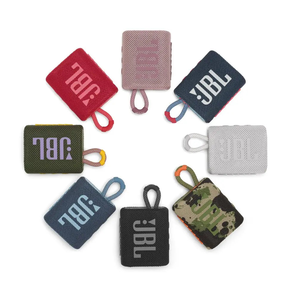 JBL Go 3 Portable Bluetooth Speaker, Mixed Colors| JBLGO3BLKAM JBL