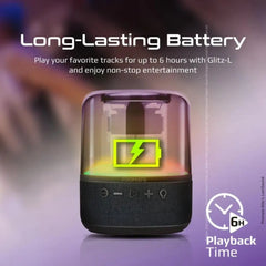 Promate Glitz-L HD LumiSound 360° Surround Sound Speaker - Black Promate