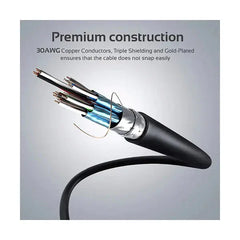 Promate, ProLink4K2-500 4K HDMI Cable, High-Speed 5 Meter HDMI Cable with 24K Gold Plated Connector and Ethernet - Black Promate