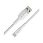 Promate, XCord-AC, Super Flexible Data and Charge USB-C Cable - White Promate