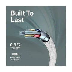 Promate, XCord-AC, Super Flexible Data and Charge USB-C Cable - White Promate