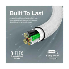 Promate, XCord-CC, High Tensile Strength Data & Charge USB-C Cable - White Promate