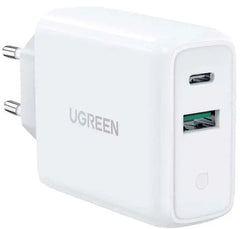 UGREEN Dual Port USB-C & USB-A Smart & Fast Charger Adapter | 60468 Ugreen