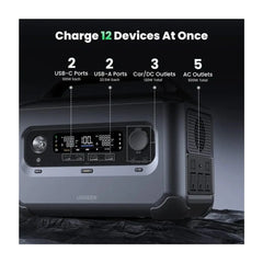 UGREEN PowerRoam PD 600 Power Station (680Wh Capacity, Solar Generator, LiFePO4 Battery, 1.5H Fast Charging)| 15050 Ugreen