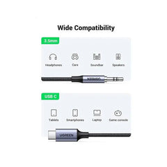 Ugreen USB-C Male To 3.5MM Audio Cable 1M 20192 Ugreen