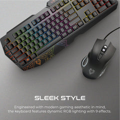 Vertux Vendetta Ergonomic Gaming Keyboard & Mouse With Programable Macro Keys