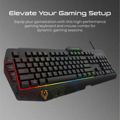 Vertux Vendetta Ergonomic Gaming Keyboard & Mouse With Programable Macro Keys
