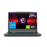 MSI Thin GF63 Gaming Laptop: Intel Core i5-12450H GeForce RTX 2050, 15.6" FHD, 144Hz, 8GB DDR4, 512GB NVMe SSD, Type-C USB 3.2 Gen 1, Cooler Boost 5, Win 11 Home: Black 12UCX-484US