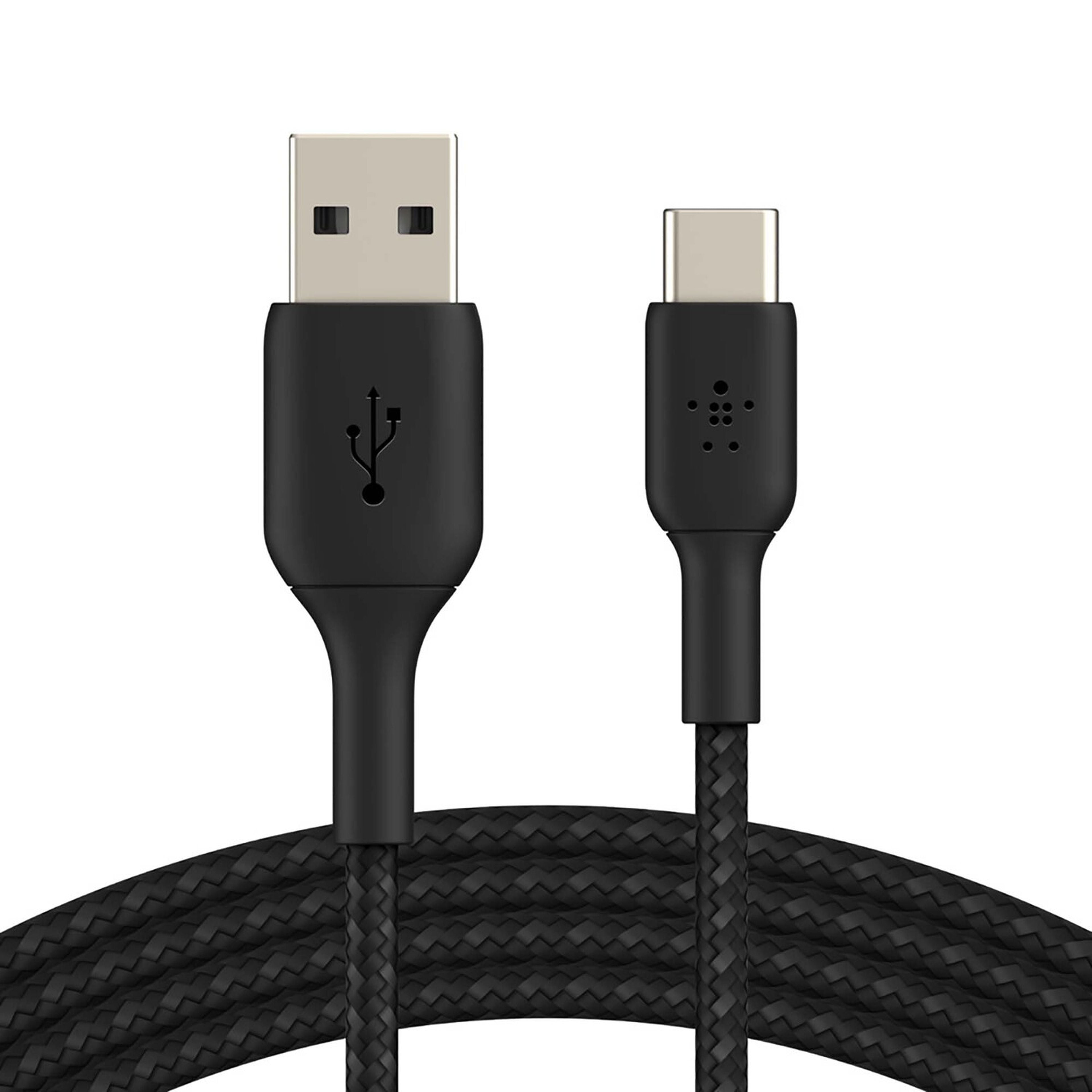 Belkin BoostCharge Braided USB-A to USB-C Cable 1m – Black (CAB002)
