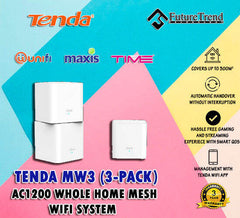 Tenda MW3 AC1200 Whole-Home Mesh Wi-Fi System (3-Pack)
