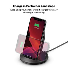 Belkin BoostCharge 15W Wireless Charging Stand – Fast, Convenient, and Qi-Certified| WIB002VFBK