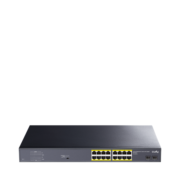 Cudy 16-Port Gigabit PoE+ Switch with 2 Gigabit SFP Ports | GS1020PS2