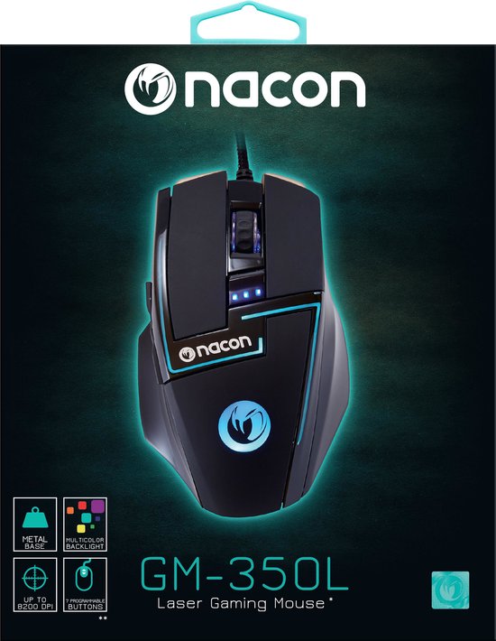 Nacon GM-350L Gaming Mouse – 8200 DPI, 7 Buttons