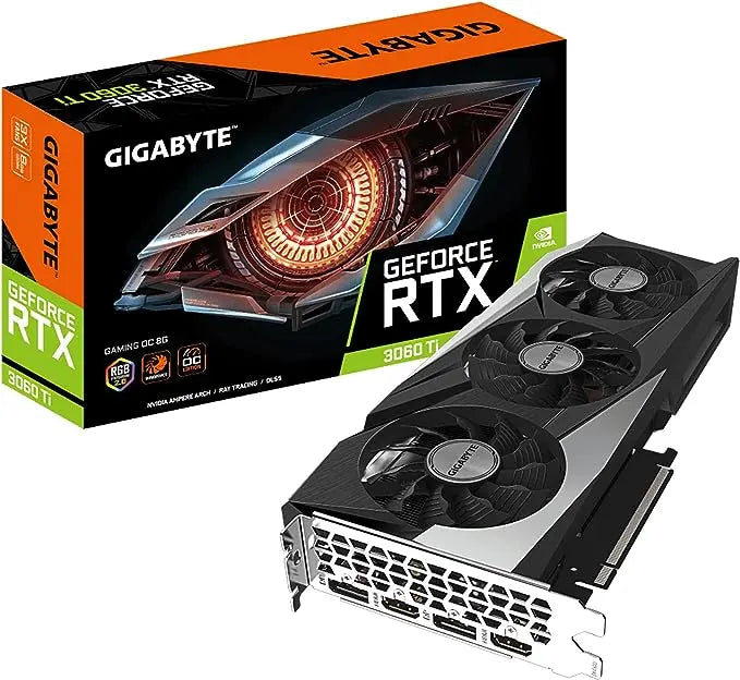GIGABYTE GeForce RTX 3060 Ti Gaming OC 8G (REV2.0) Graphics Card, 3X WINDFORCE Fans, LHR, 8GB 256-bit GDDR6, GV-N306TGAMING OC-8GD REV2.0 Video Card Gigabyte