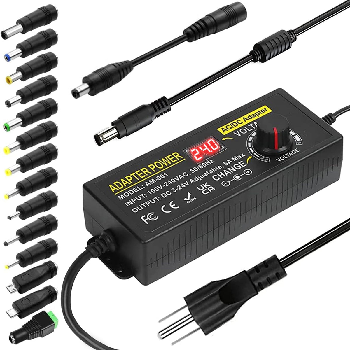 Universal DC Power Adapter 3–12V