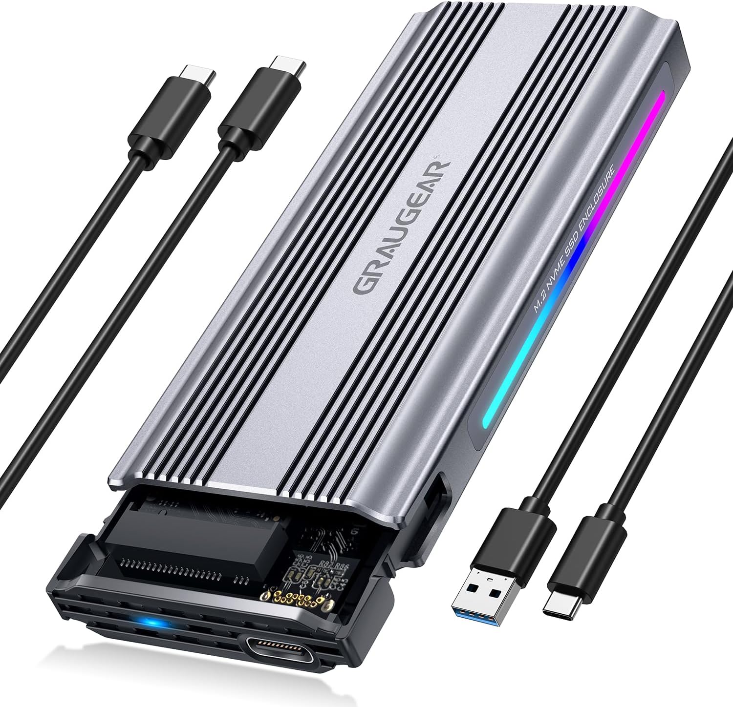 Haysenser NVMe M.2 SSD Enclosure HY-S207B – 10Gbps