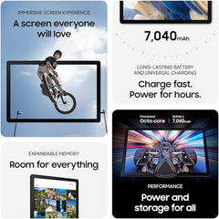 SAMSUNG Galaxy Tab A8 10.5” 64GB Android Tablet, LCD Screen, Kids Content, Smart Switch, Expandable Memory, Long Lasting Battery, Fast Charging, US Version, 2022, Silver,