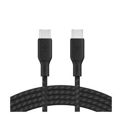 Belkin, CAB014BT3MBK, BoostCharge USB-C to USB-C Cable Durable Braided Material, 100W - Black Belkin