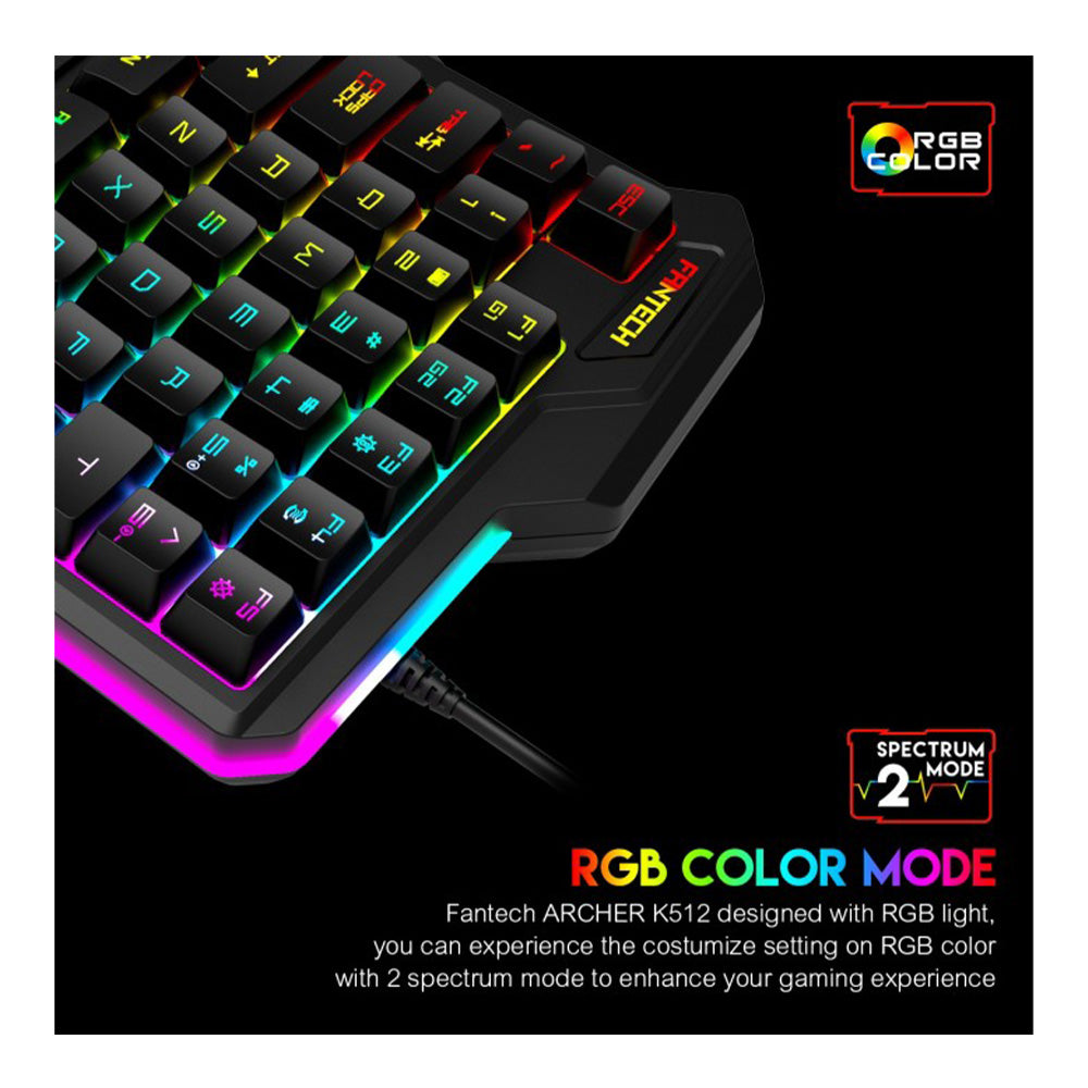 Fantech K512 Archer RGB Gaming Keyboard (Half Size) – view 3
