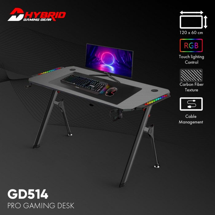 Fantech Dhybrid GD514 RGB Led Gaming Desk | GD514