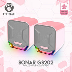 Fantech GS202 Sonar USB Rgb Gaming & Music Speaker (Pink Sakura Edition) | GS202 Sonar