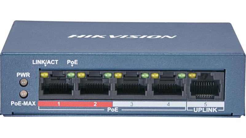 Hikvision DS-3E0105P-E/M 4 Port Fast Ethernet Unmanaged POE Switch