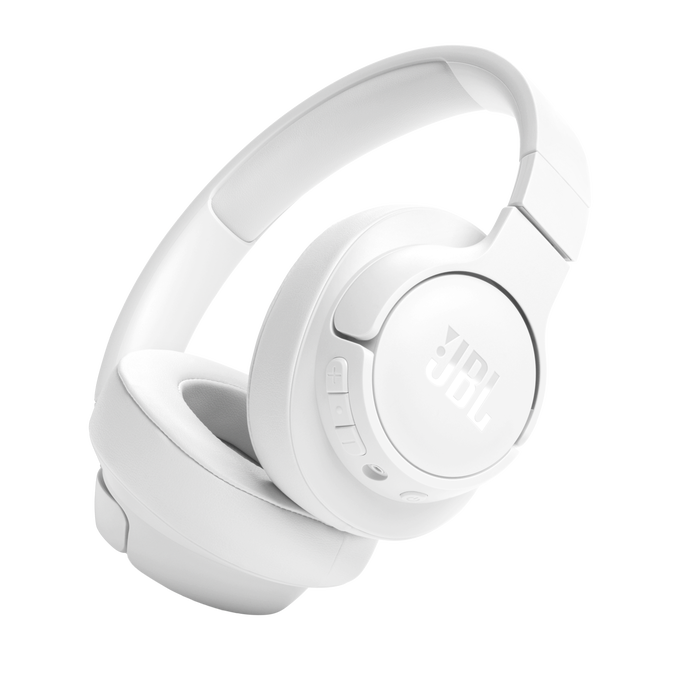 JBL Tune 720BT Wireless Over Ear Headphones with Mic, Pure Bass Sound - White