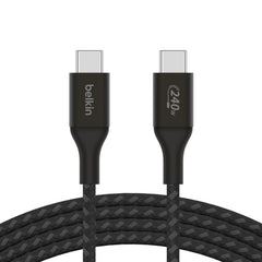 Belkin BoostCharge Pro Braided USB-C to USB-C Cable 240W, 2m – Black (CAB025)