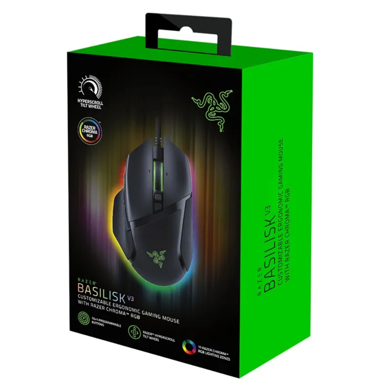 Razer Basilisk V3 Ergonomic Wired Gaming Mouse - Classic Black | RZ01-04000100-R3M1