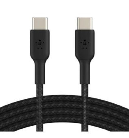 Belkin BoostCharge Braided USB-C to USB-C Cable 100W, 2m – Black (CAB014)