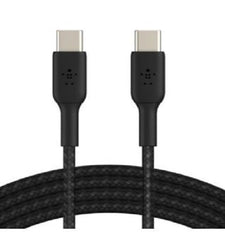 Belkin BoostCharge Braided USB-C to USB-C Cable 100W, 2m – Black (CAB014)