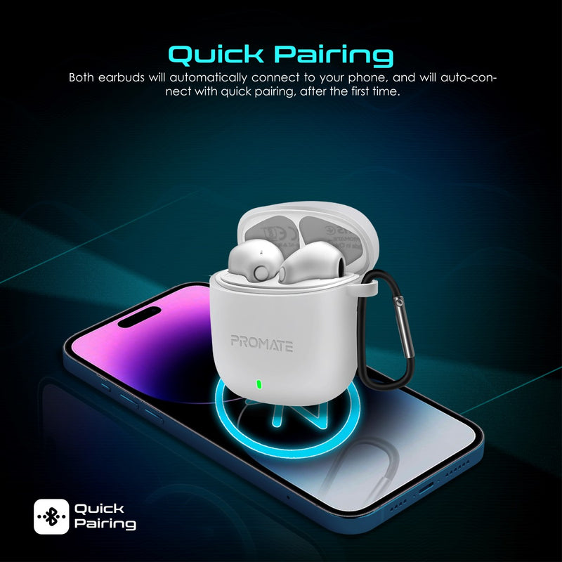 Promate Lima True Wireless Earbuds – White – view 2