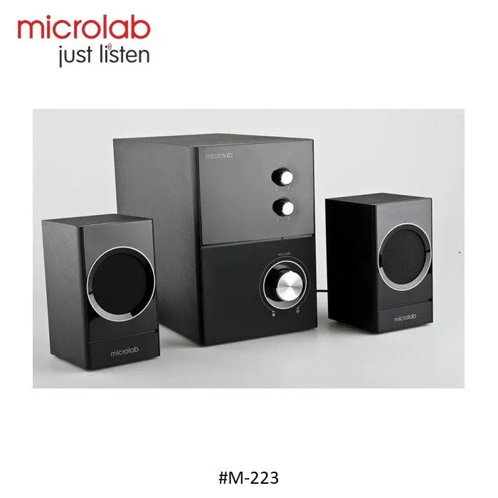 Microlab M-223 System Audio 2.1 Subwoofer, Complete Wooden Case Microlab