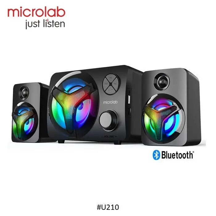 Microlab U210 Mini Stereo 2.1 Channel RGB Speaker System Microlab