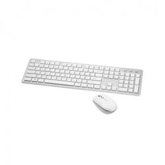 Micropack Ifree Pro Elegant Wireless Combo Keyboard & Mouse, White, English And Arabic | KM-236W Micropack