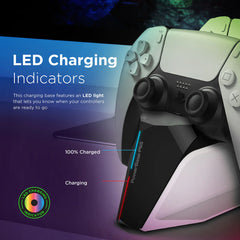 Vertux PowerBase-PS5 DualDock Charging Hub For PS5 DualSense™ Controller