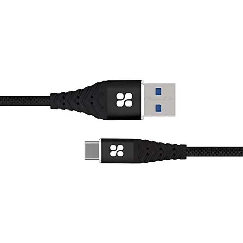 Promate 1.2-Meter NerveLink-C USB-C Cable, 3A Fast Charging USB A Male to USB Type-C - Black Promate