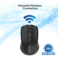 Promate 2.4GHz Wireless Ergonomic Optical Mouse Clix-8 Promate