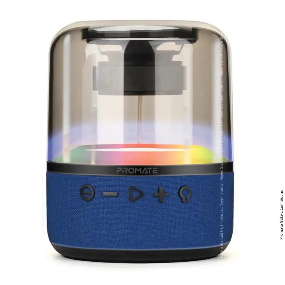 Promate Glitz-L HD LumiSound 360° Surround Sound Speaker - Blue Promate