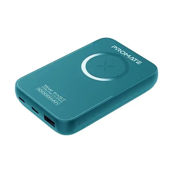 Promate, PowerMag-10+, 22.5W Magsafe Wireless PowerBank - Light Blue Promate
