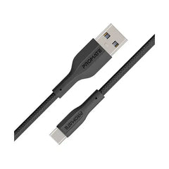 Promate, XCord-AC, Super Flexible Data and Charge USB-C Cable - Black Promate