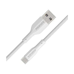 Promate, XCord-AC, Super Flexible Data and Charge USB-C Cable - White Promate
